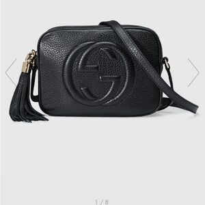 Gucci Black Pebbled Leather Crossbody Bag